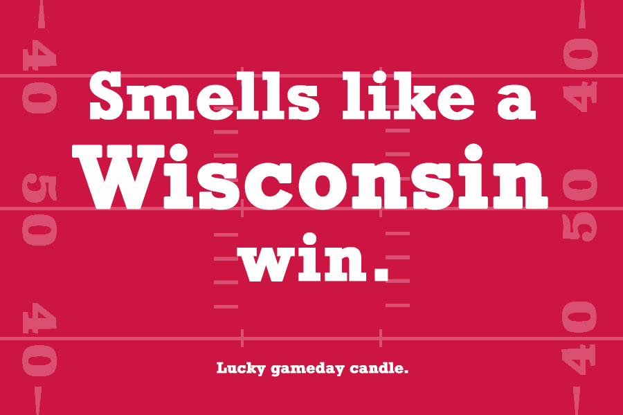 Wisconsin Football - "Smells like a Wisconsin win" scented candle (9 oz)