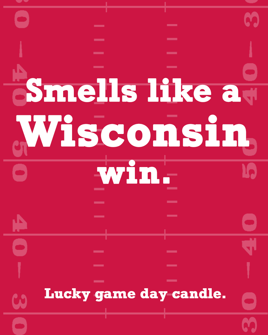 Wisconsin Football - Smells Like a Wisconsin Win scented candle (13.75 oz)